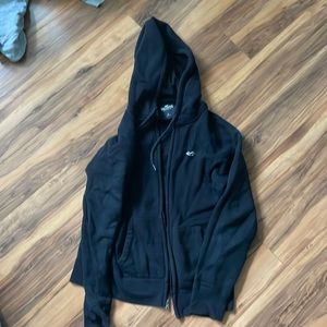 Hollister basic black zip up